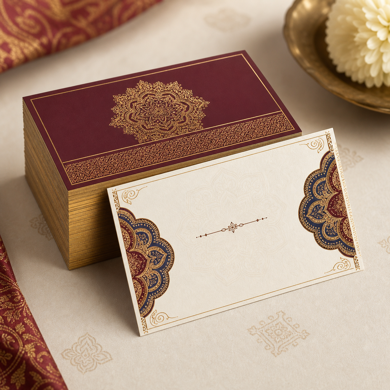 Indian ethnic visiting card print sample by Samayam Print House