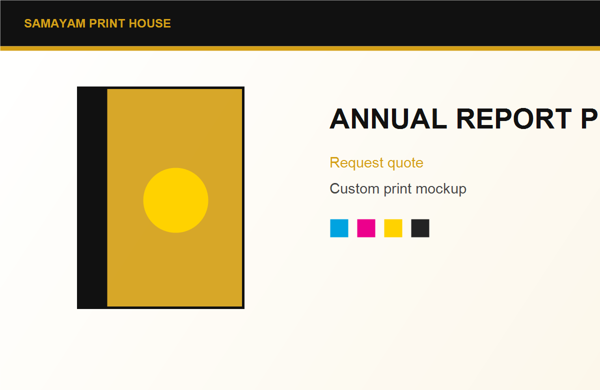 Annual Report Printing mockup