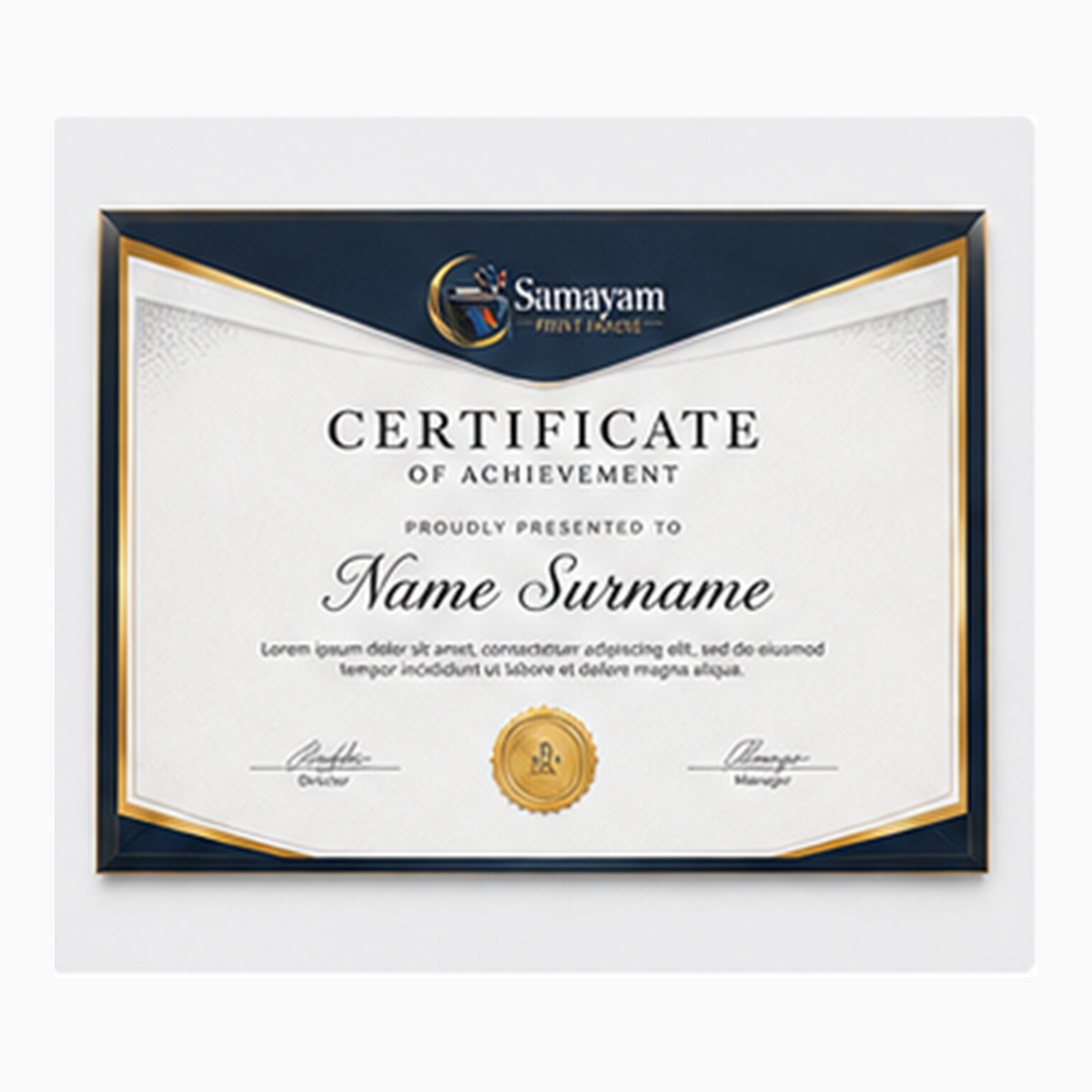 Certificates Printing mockup