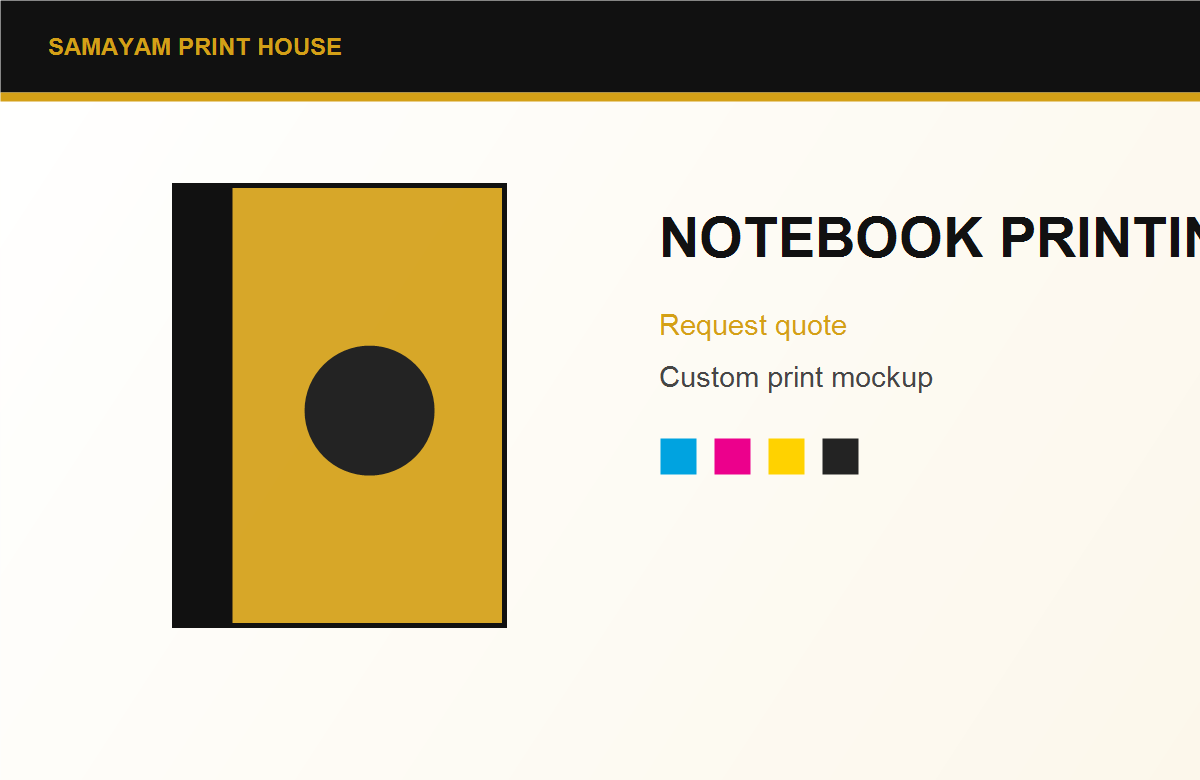 Notebook Printing mockup