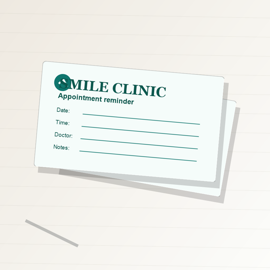 Appointment Cards - Finish close-up image