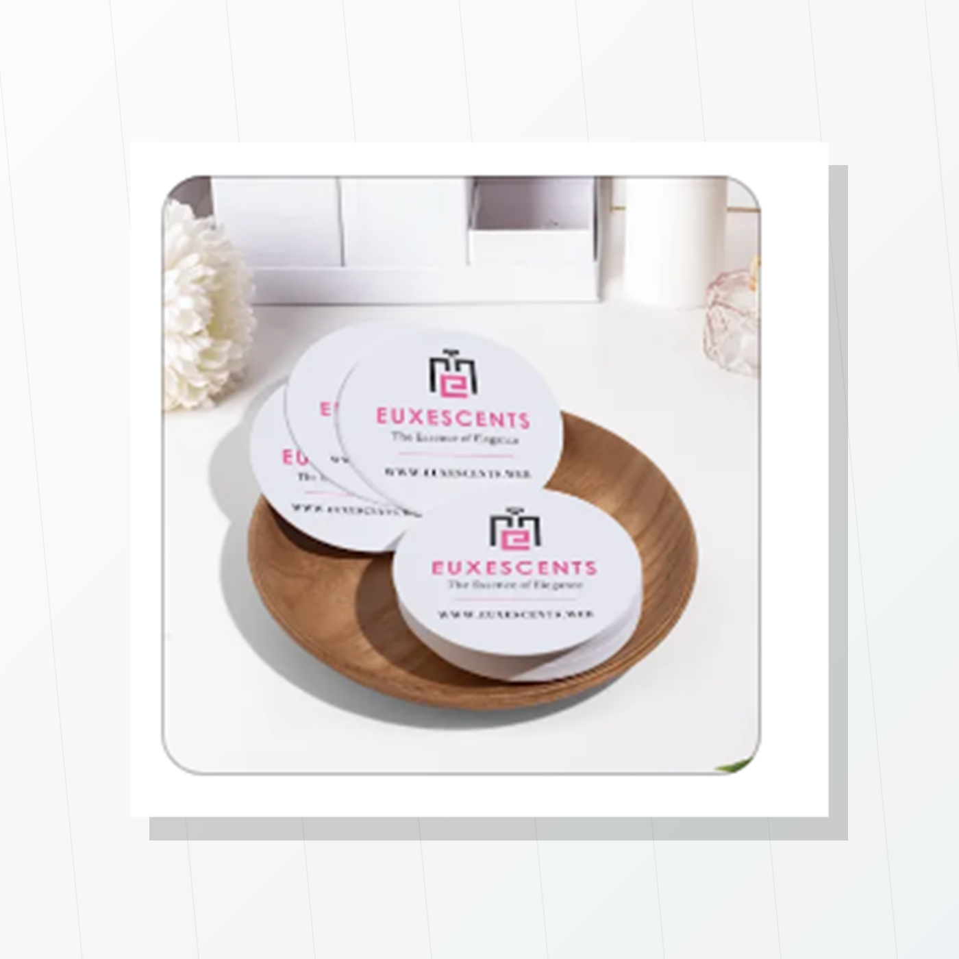 Circle visiting card mockup