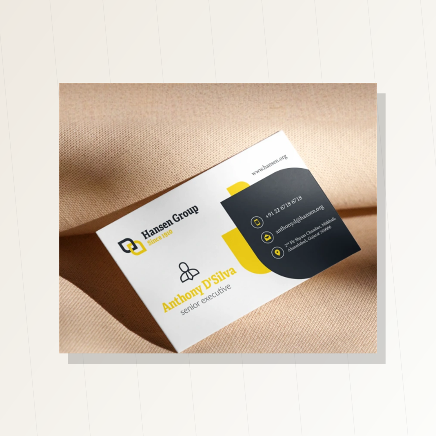 Classic visiting card mockup