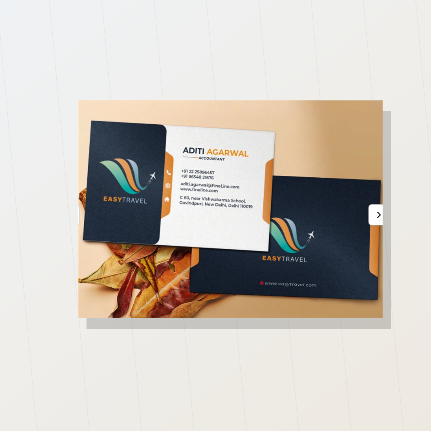 Diamond Visiting Cards - Finish close-up image