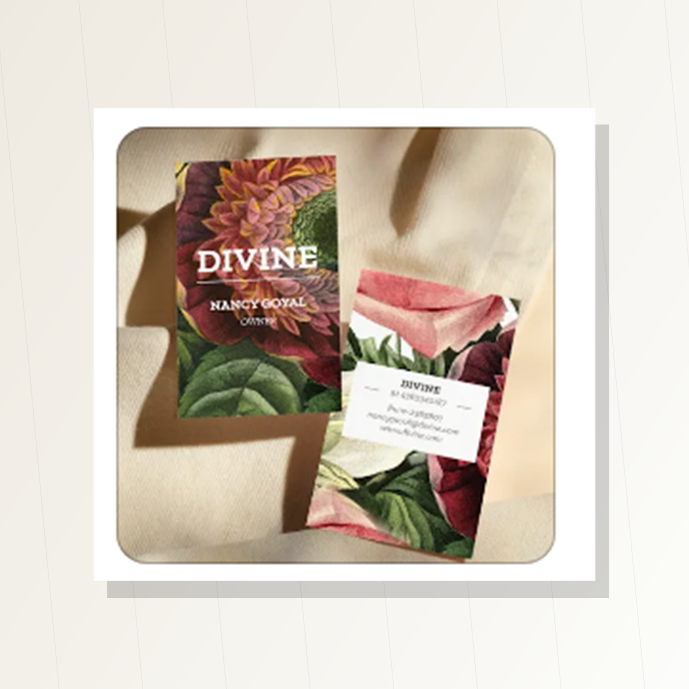 Diamond Visiting Cards visiting card mockup