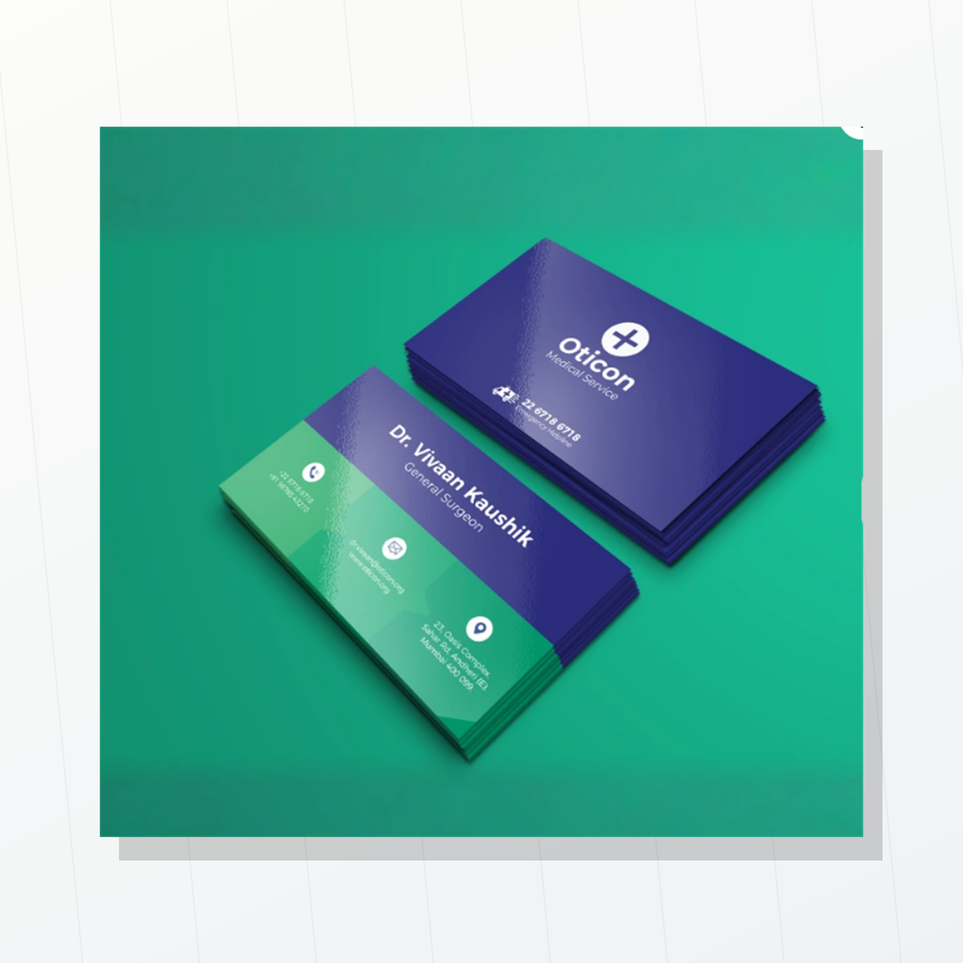 Glossy visiting card main product image