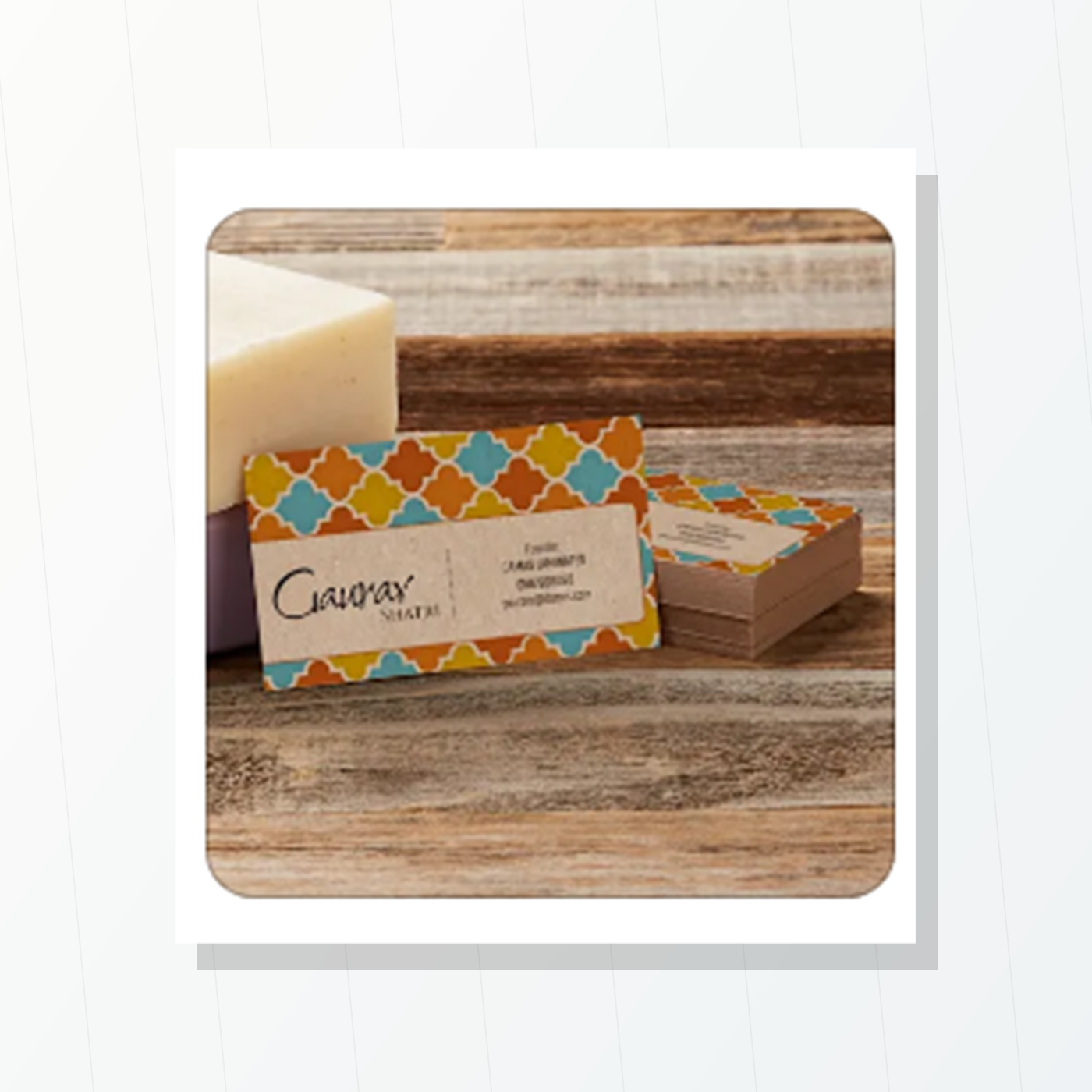 Kraft visiting card mockup