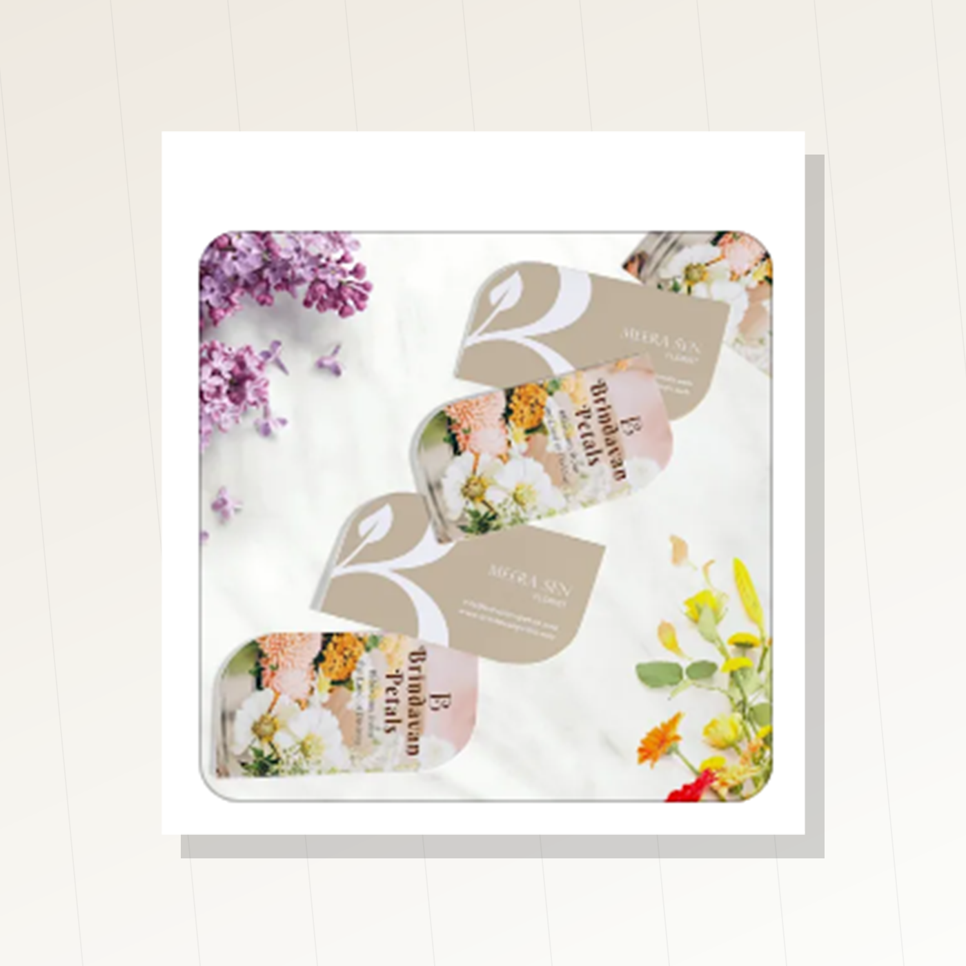 Leaf Shape visiting card mockup