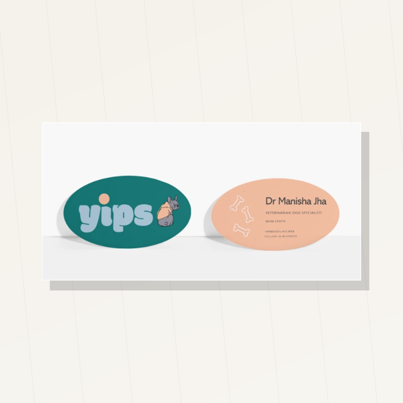 Oval visiting card main product image