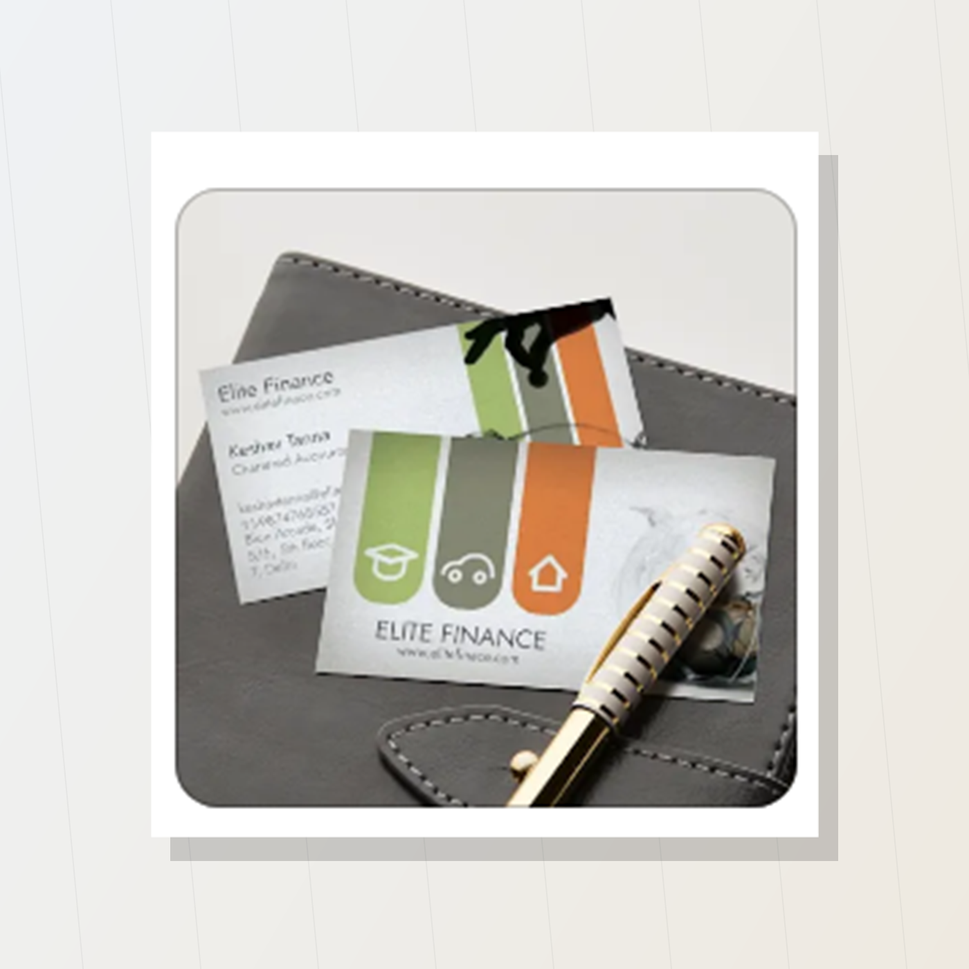 Pearl visiting card mockup