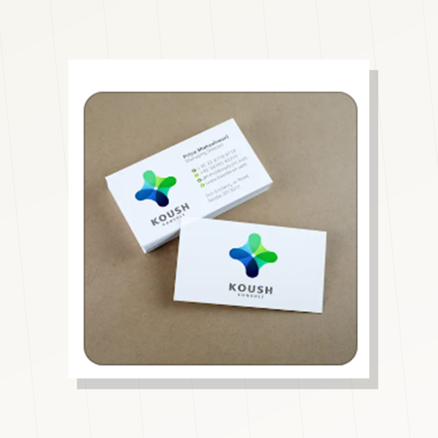 Premium Plus Glossy visiting card mockup