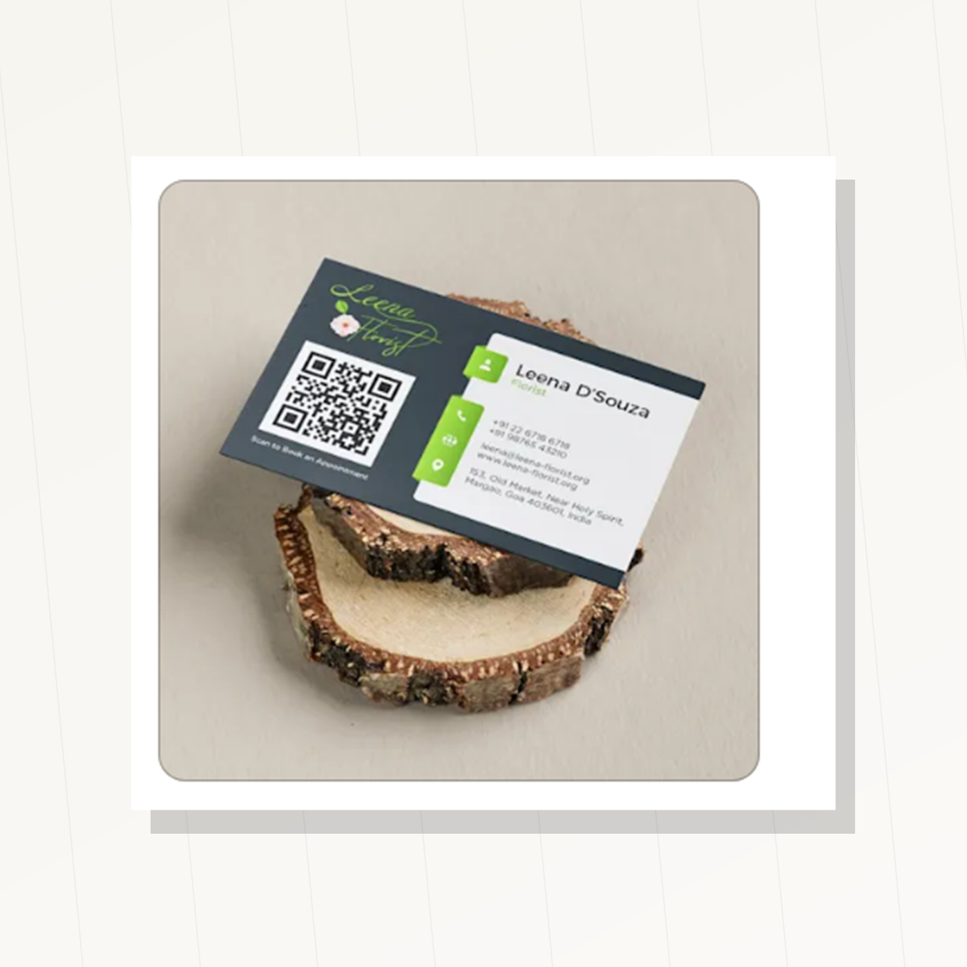 QR Code Cards visiting card mockup