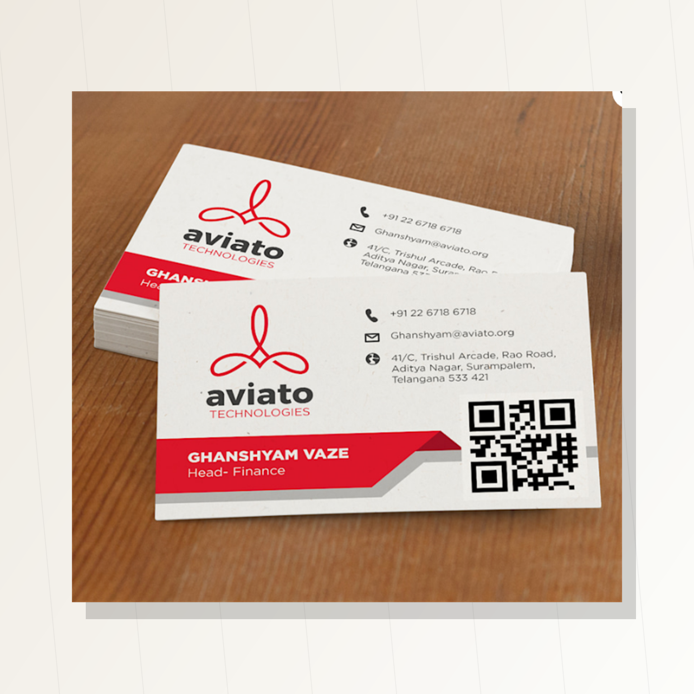 QR Code Cards visiting card main product image
