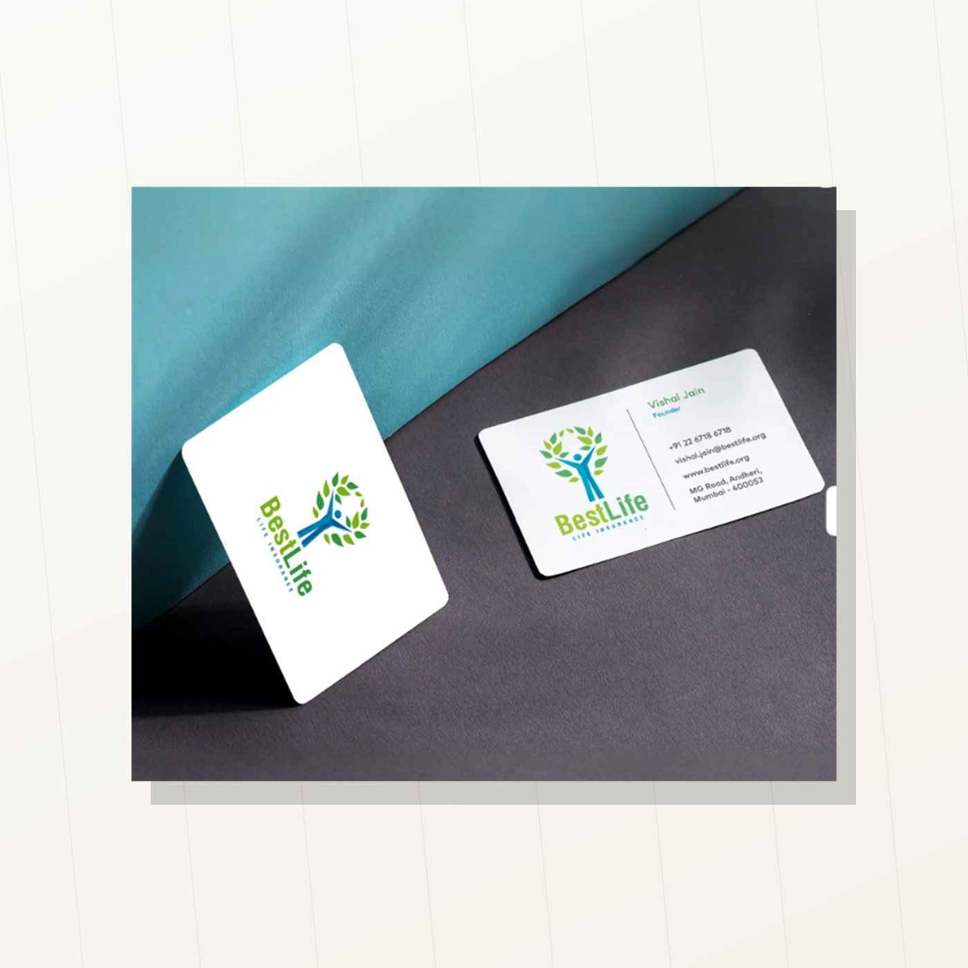 Rounded Corner visiting card mockup