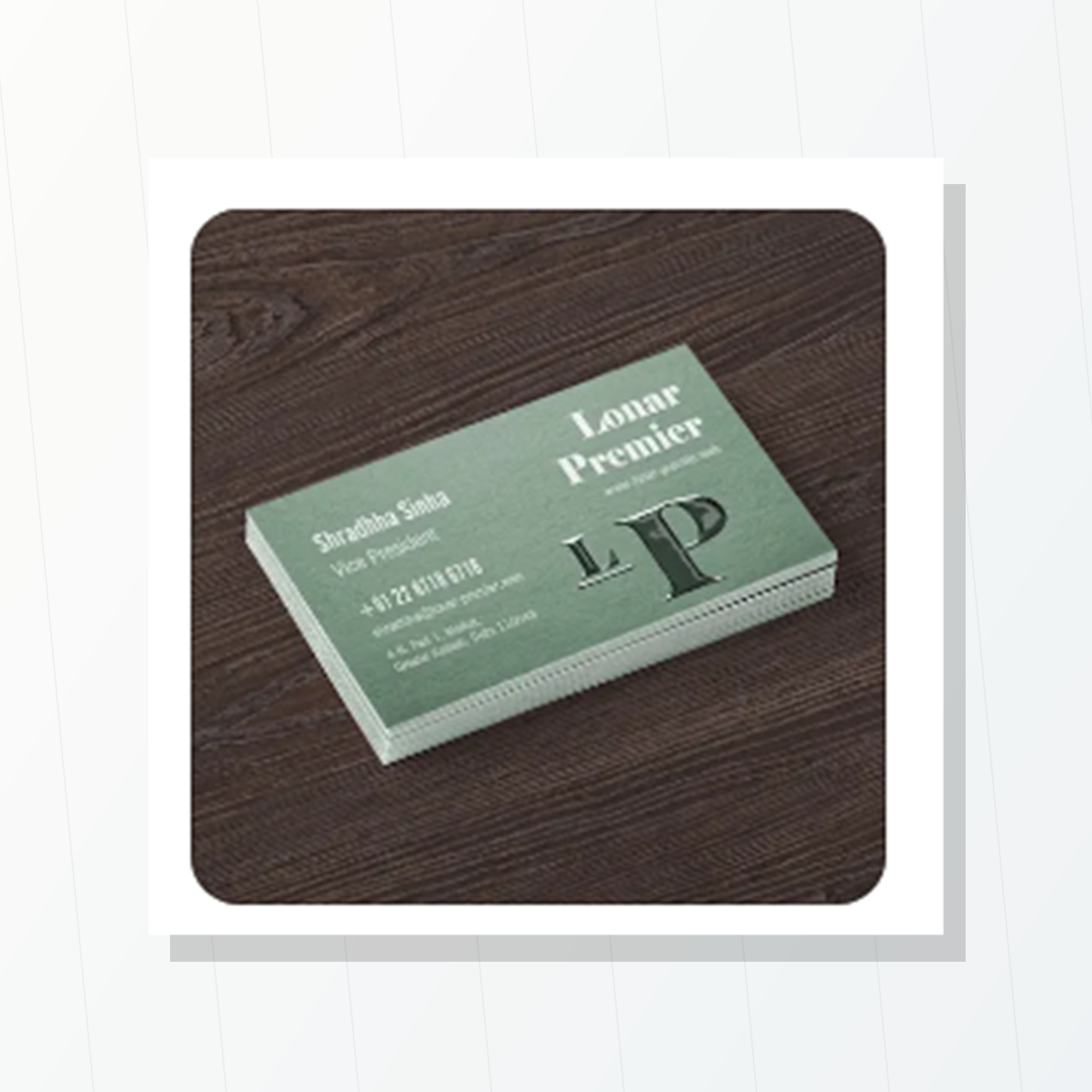 Spot UV visiting card mockup