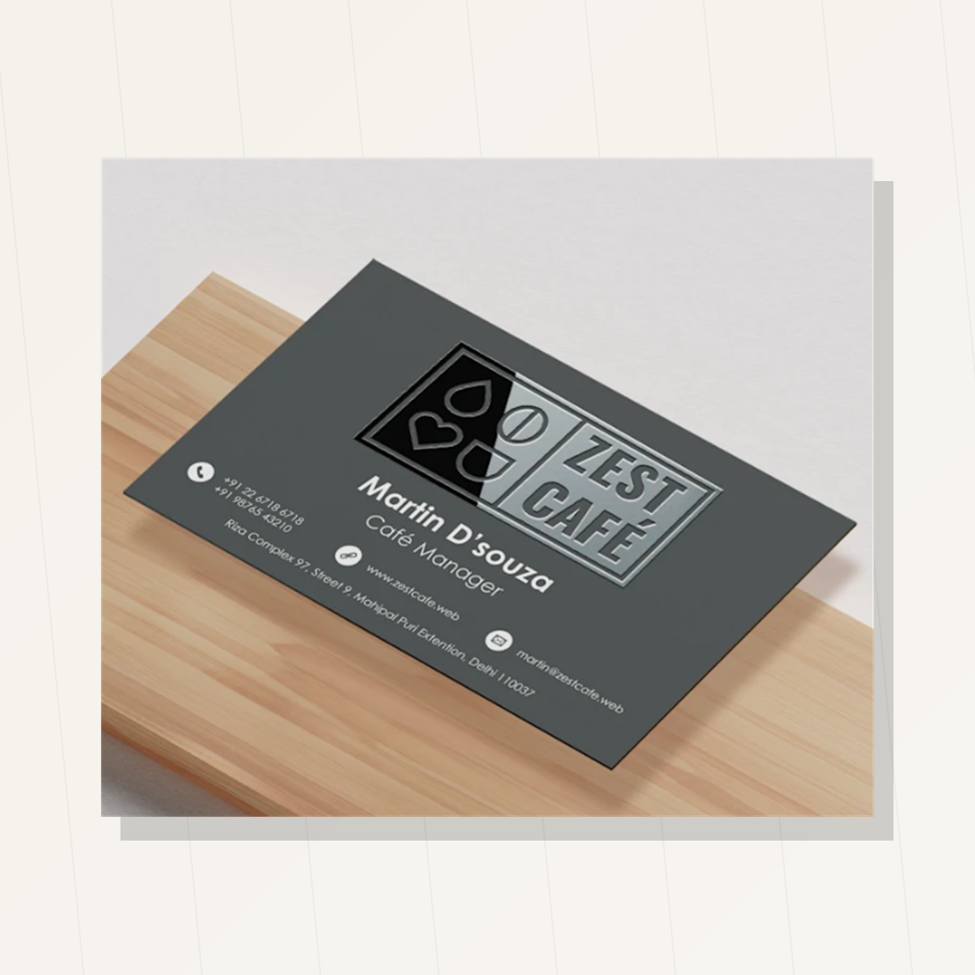 Spot UV visiting card main product image