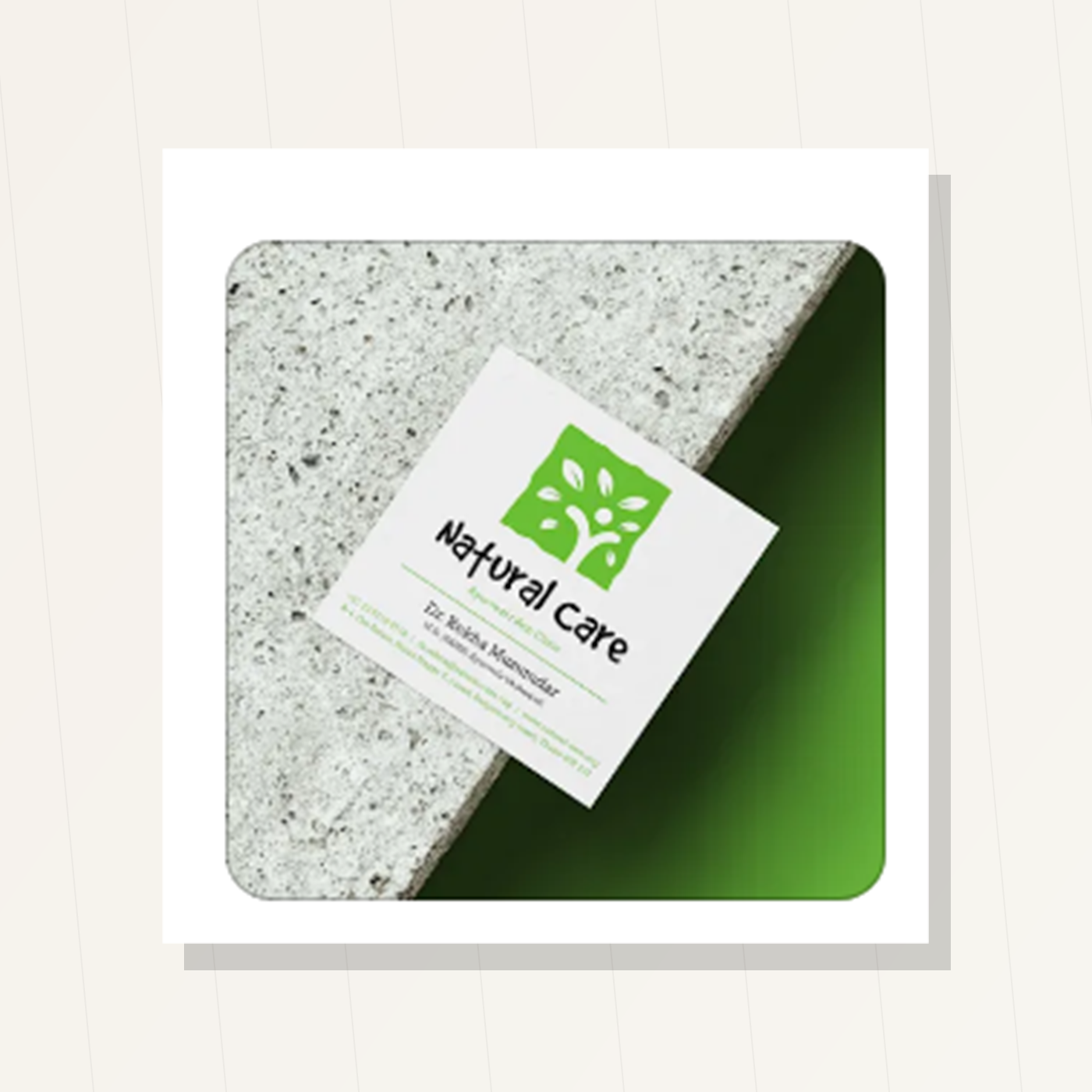 Square visiting card mockup