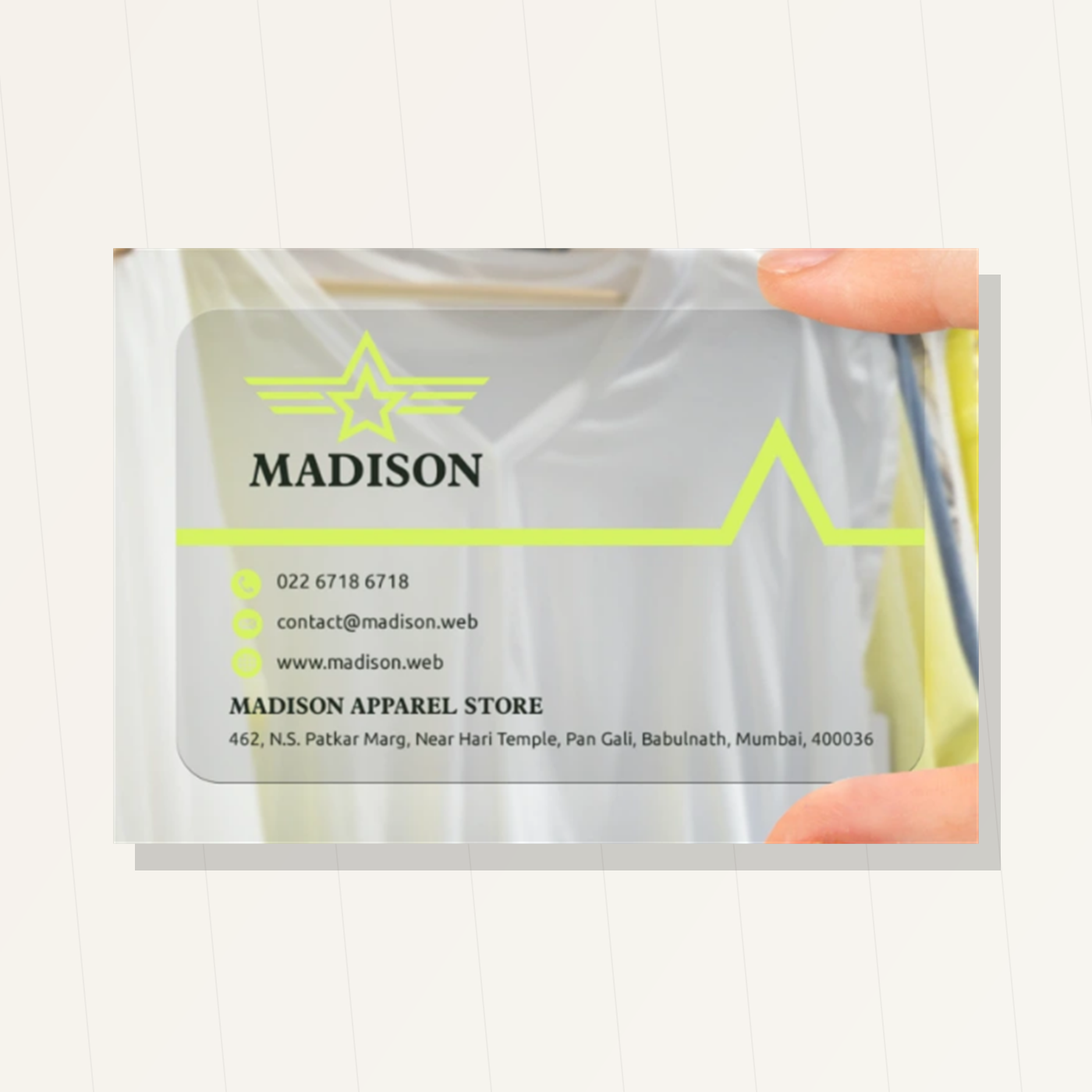 Transparent visiting card main product image